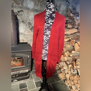 Style & Co Burgundy Cardigan 1X
